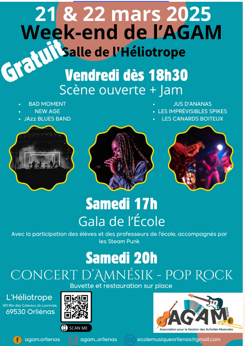 Évènements en mars 2025 – AGAM – École de musique à Orliénas