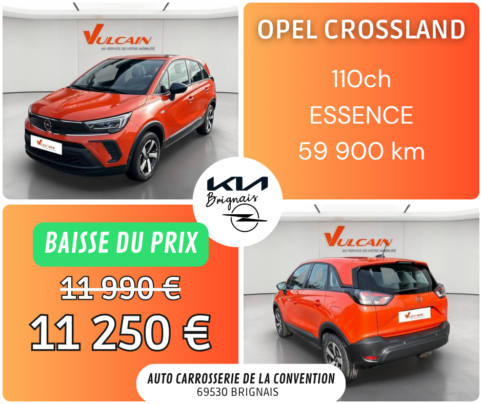 FB crossland orange 59900km nv prix 2 verso 0226